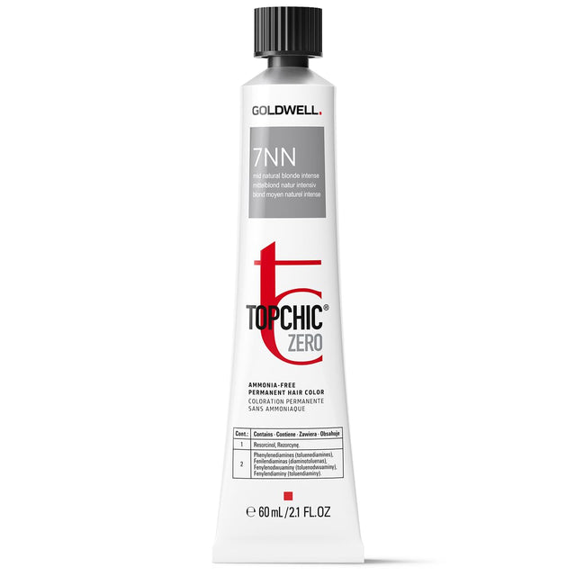 Goldwell, TopChic Zero, Ammonia-Free, Permanent Hair Dye, 7NN Mid Natural Blonde Intense, 60 ml - Feel You