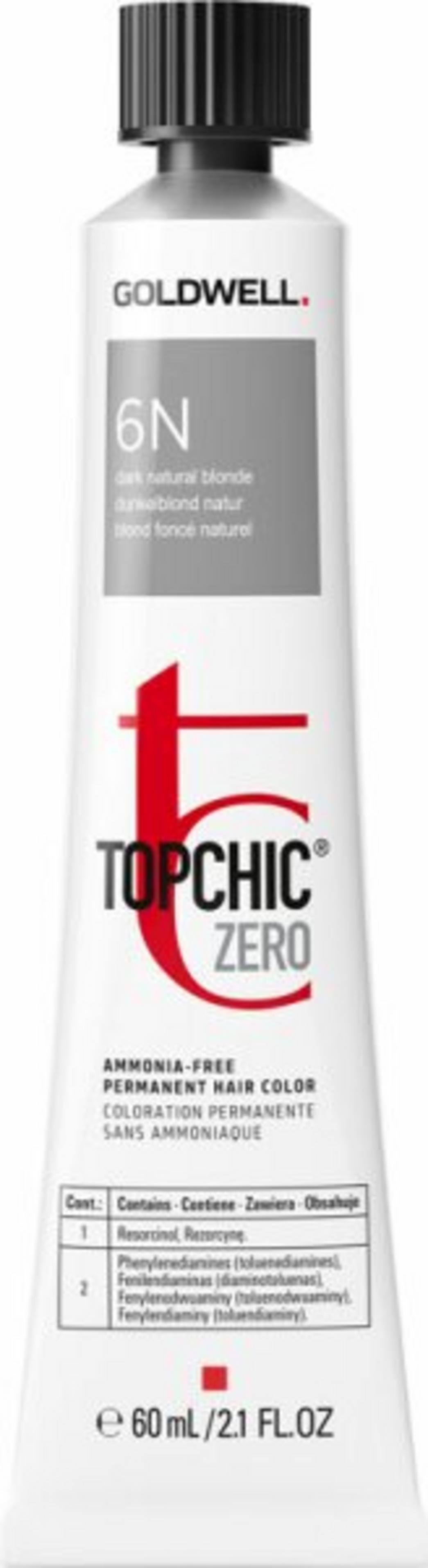 Goldwell, TopChic Zero, Permanent Hair Dye, 6N Dark Natural Blonde, 60 ml - Feel You