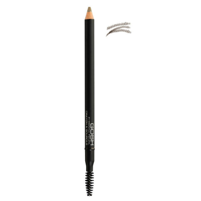 Gosh, Defining Brow, Eyebrow Cream Pencil & Brush 2-In-1, 03, Grey Brown, 1.2 g - Feel You