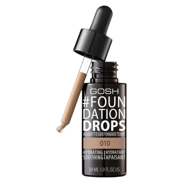 Gosh, Drops, Liquid Foundation, 010, Tan, SPF 10, 30 ml - Feel You