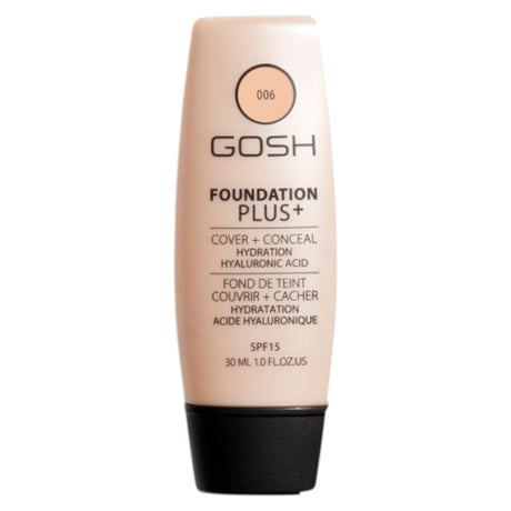 Gosh, Foundation Plus+, Liquid Foundation & Concealer 2-In-1, 006, Honey, SPF 15, 30 ml *Tester - Feel You