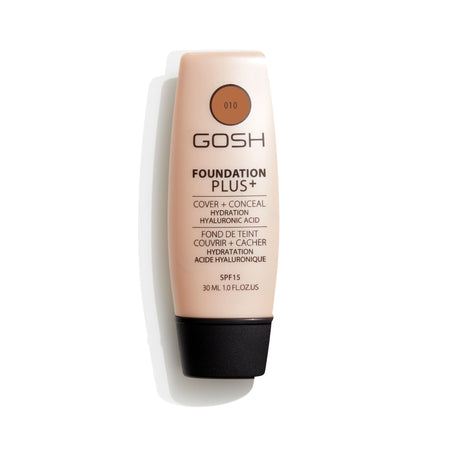Gosh, Foundation Plus+, Liquid Foundation & Concealer 2-In-1, 010, Tan, SPF 15, 30 ml *Tester - Feel You