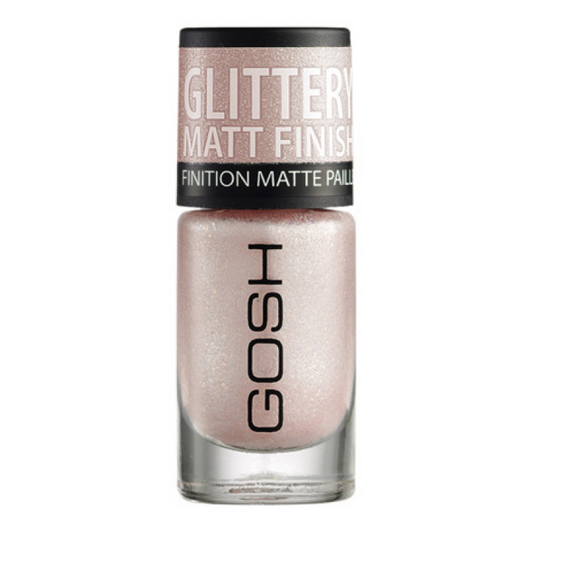 Gosh, Glittery, Matt Finish, Nail Polish, 06, Soft Pink, 8 ml - Feel You