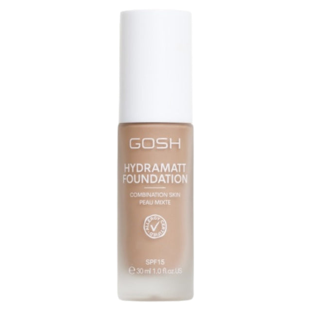 Gosh, Hydramatt, Vegan, Matte, Liquid Foundation, 010N, Light Dark, SPF 15, 30 ml *Tester - Feel You