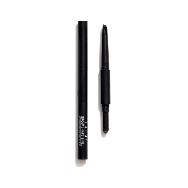 Gosh, Shape & Fill, Double, Eyebrow Cream Pencil, 003, Dark Brown, 0.5 g - Feel You