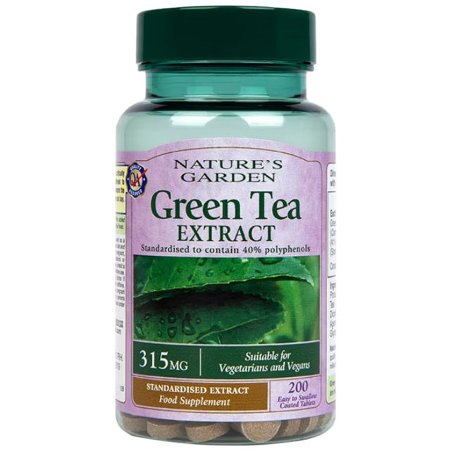 Green Tea Extract 315 mg | Nature's Garden - 200 Таблетки - Feel You