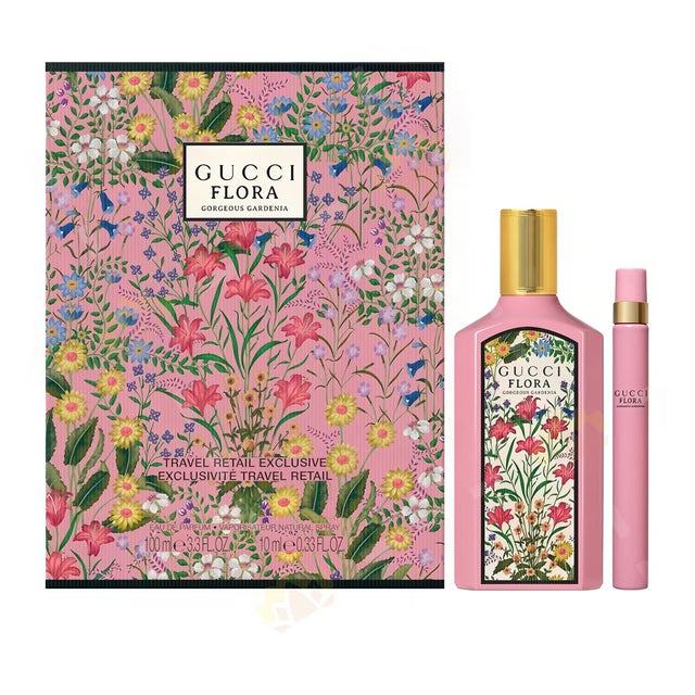 Gucci - Flora Gorgeous Gardenia Gift Set EDP 100 ml and EDP Miniature 10 ml - 100ml - Feel You