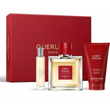 Guerlain - Habit Rouge Gift Set EDT 100 ml, shower gel 75 ml and miniature EDT 10 ml - 100ml - Feel You