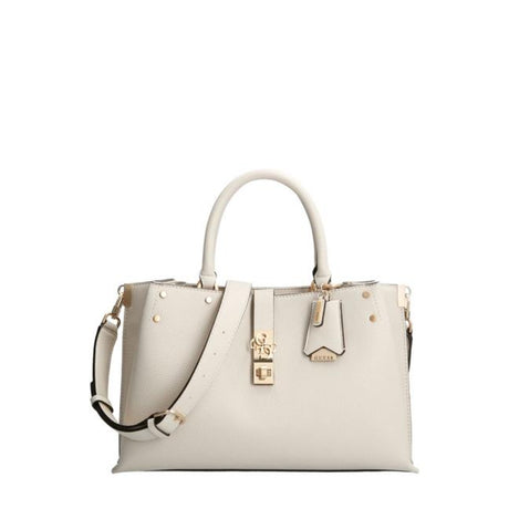 Guess, Albury, Synthetic Leather, Textile Bag, White, For Women, 31.5 x 22 x 13.5 cm - Feel You