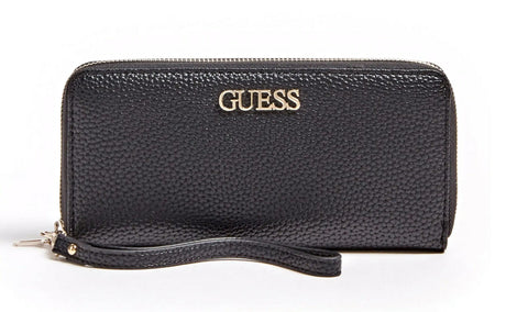 Guess, Alby, Textile Wallet, SLG Large Zip, Black, For Women - Feel You