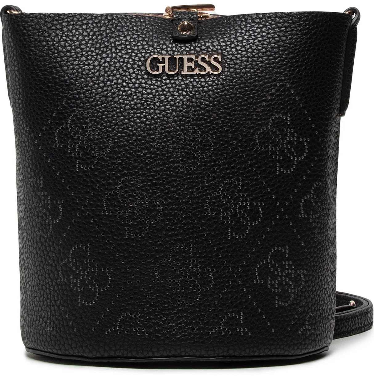 Guess, Amara, Polyester, Textile Handbag, 4G Logo, Black, HWSG8493010, 22 x 20.5 x 14 cm - Feel You