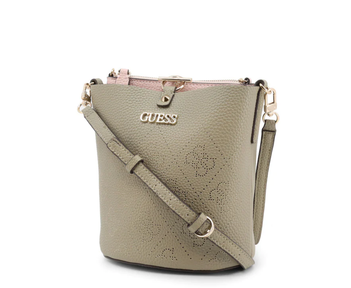 Guess, Amara, Polyester, Textile Handbag, 4G Logo, Green, HWSG8493010, 22 x 20.5 x 14 cm - Feel You