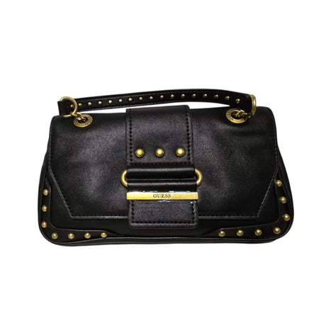 Guess, Belle, Synthetic Leather, Belt, Magnetic Clip, Textile Crossbody Bag, Black, VG774421, 29 x 15 x 4 cm, For Women - Feel You