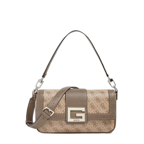 Guess, Brightside, Polyurethane, Textile Bag, 4G Logo, Latte, For Women - Feel You