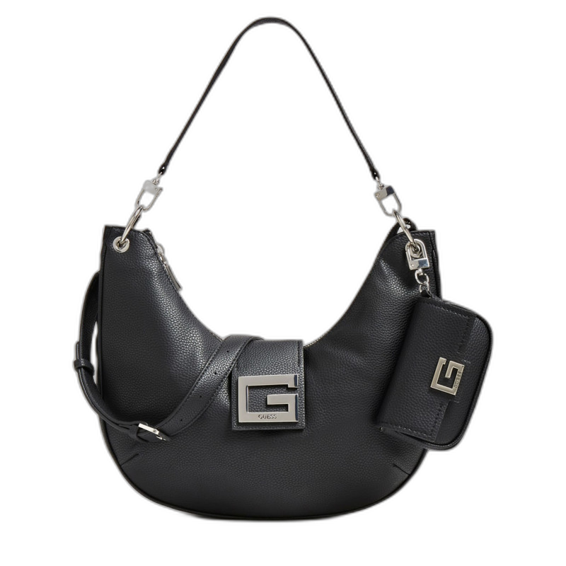 Guess, Brightside, Polyurethane, Textile Bag, Mini, Black, For Women - Feel You