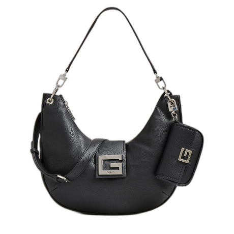 Guess, Brightside, Polyurethane, Textile Bag, Mini, Black, For Women - Feel You