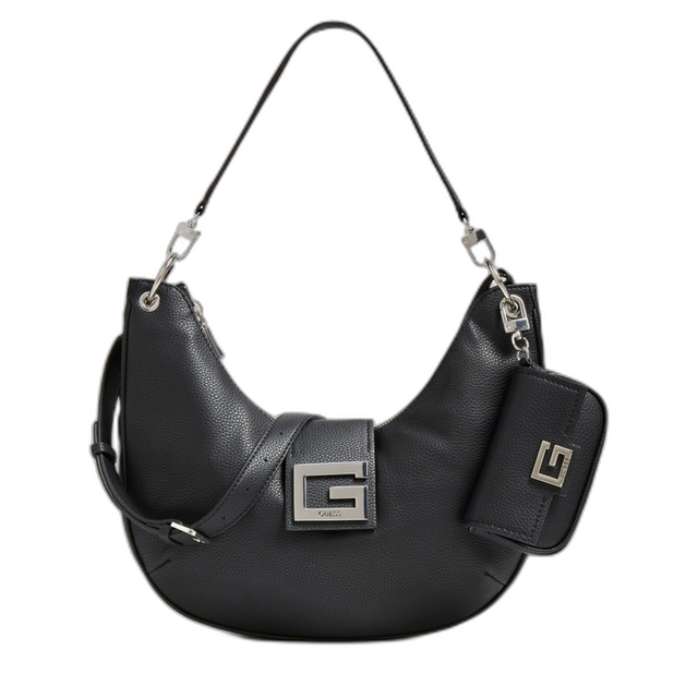 Guess, Brightside, Polyurethane, Textile Bag, Mini, Black, For Women - Feel You