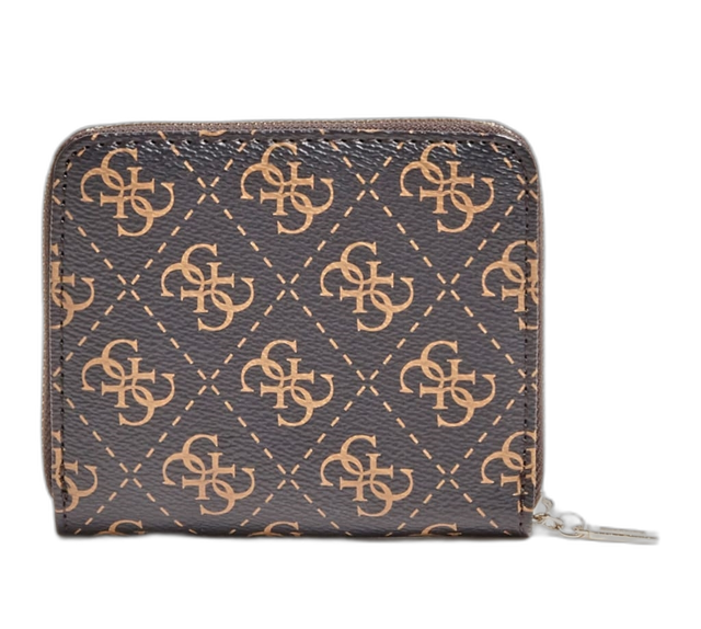 Guess, Camy, Textile Wallet, SLG Small Zip, Brown, For Women - Feel You