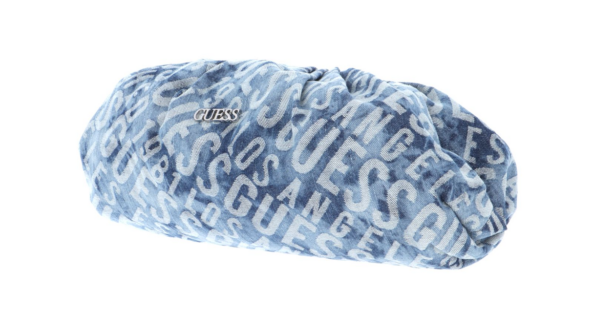 Guess, Central City, Polyester, Textile Bag, Clutch Denim, Blue, For Women, 37 x 20 x11 cm - Feel You