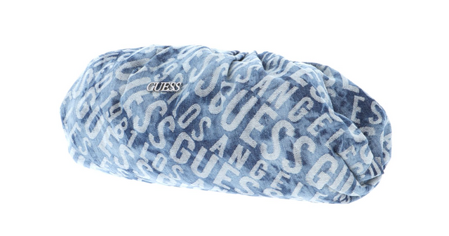 Guess, Central City, Polyester, Textile Bag, Clutch Denim, Blue, For Women, 37 x 20 x11 cm - Feel You
