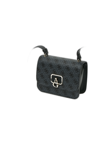 Guess, Coal, Textile Crossbody Bag, Black, 79780, 18.5 x 14.5 x 7 cm, For Women - Feel You