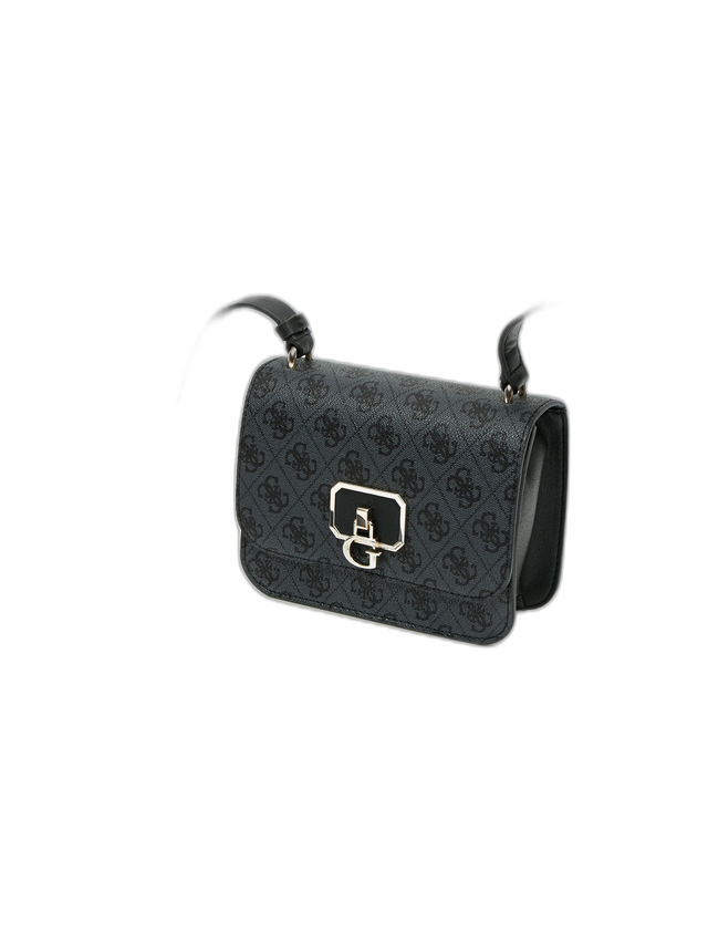Guess, Coal, Textile Crossbody Bag, Black, 79780, 18.5 x 14.5 x 7 cm, For Women - Feel You