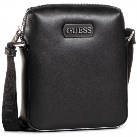 Guess, Dan, Document Holder, Leather Crossbody Bag, Black, Mini, For Men - Feel You