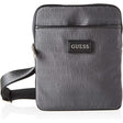 Guess, Dan, Flat Top Zip, Textile Crossbody Bag, Grey, 19 x 23 x 2.5 cm, For Men - Feel You