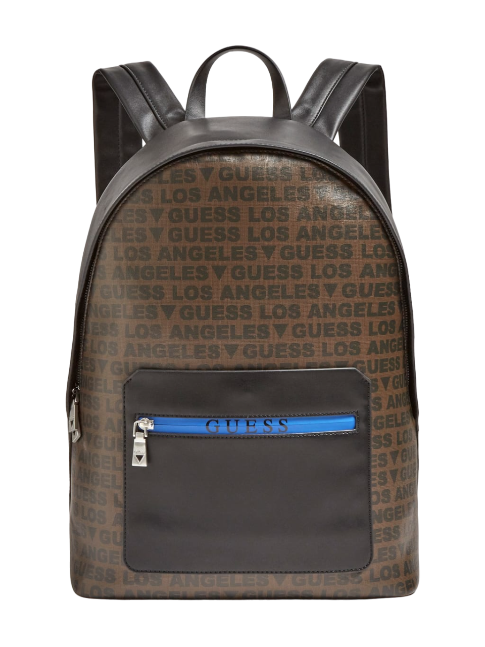Guess, Dan, Synthetic Leather, Textile Backpack, Black/Brown, For Men - Feel You