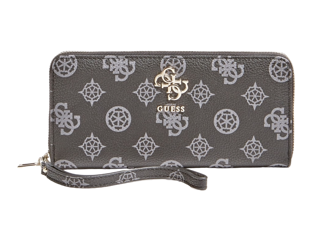 Guess, Digital, Textile Wallet, SLG Large Zip, Black, For Women - Feel You