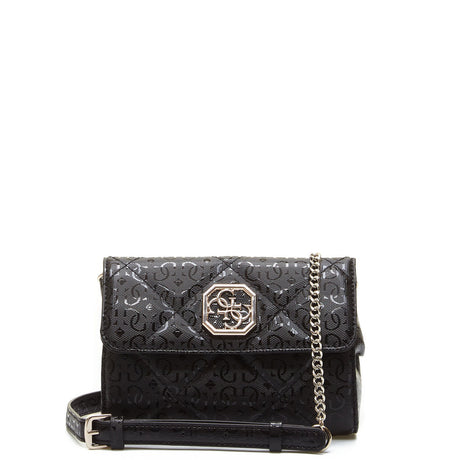 Guess, Dilla Mini Convertible Xbody, Textile Bag, Belt, Black, For Women, 18x13x6 cm - Feel You