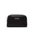 Guess, Earlene, Polyester, Textile Bag, Double Zip, Black, For Women, 10 x 18 x 7.5 cm - Feel You