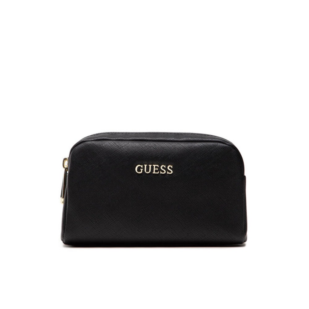 Guess, Earlene, Polyester, Textile Bag, Double Zip, Black, For Women, 10 x 18 x 7.5 cm - Feel You