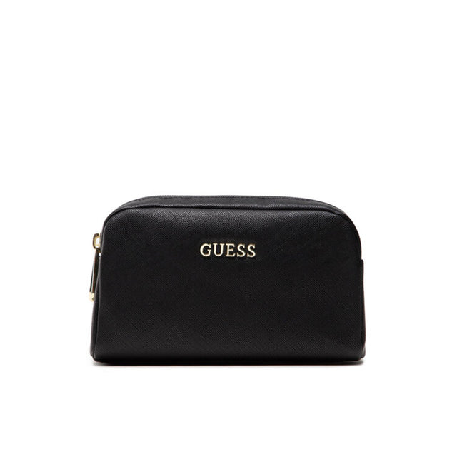 Guess, Earlene, Polyester, Textile Bag, Double Zip, Black, For Women, 10 x 18 x 7.5 cm - Feel You