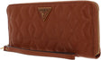Guess, Elenia, Textile Wallet, SLG Large Zip, Cognac, For Women - Feel You