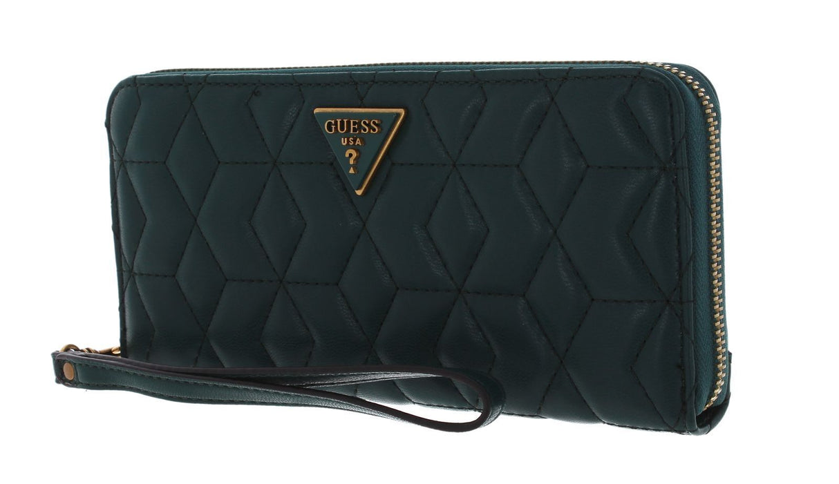 Guess, Elenia, Textile Wallet, SLG Large Zip, Forest, For Women - Feel You