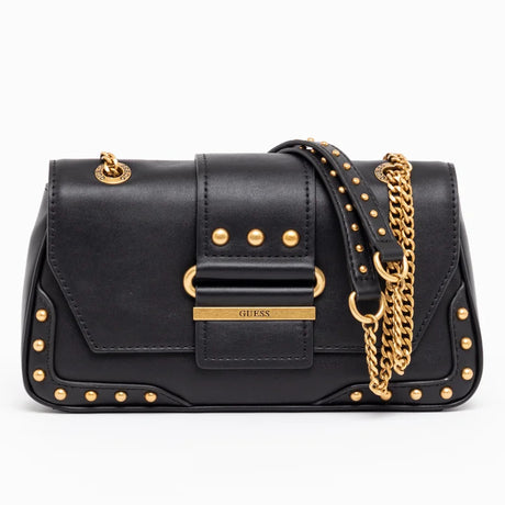 Guess, Greta, Polyurethane, Textile Crossbody Bag, Black, hwvb81 29210, 16 x 29 x 5.3 cm, For Women - Feel You