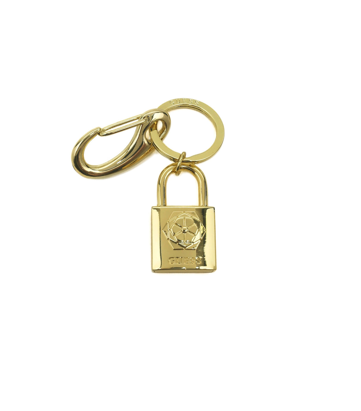 Guess, Guess, Lock, Metal Keyring, RW7421 P2201, Gold - Feel You
