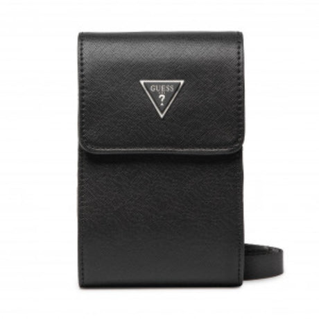 Guess, Guess, Synthetic Leather, Badge Holder, Textile Crossbody Bag, Black, HMCERT, 11 x 17 x 4 cm, For Women - Feel You