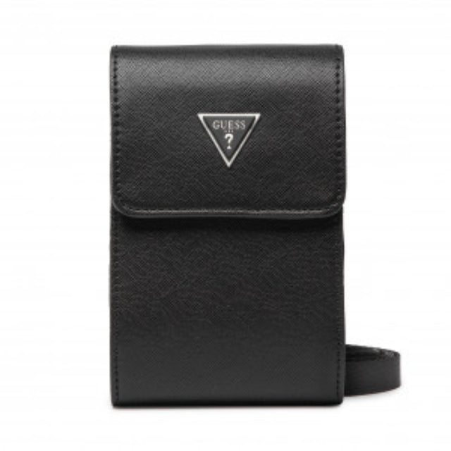 Guess, Guess, Synthetic Leather, Badge Holder, Textile Crossbody Bag, Black, HMCERT, 11 x 17 x 4 cm, For Women - Feel You
