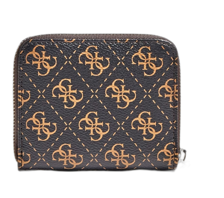 Guess, Kamryn, Textile Wallet, SLG Small Zip, Brown, For Women - Feel You