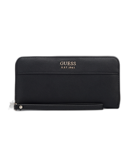 Guess, Katey, Textile Wallet, SLG Large Zip, Black, For Women - Feel You