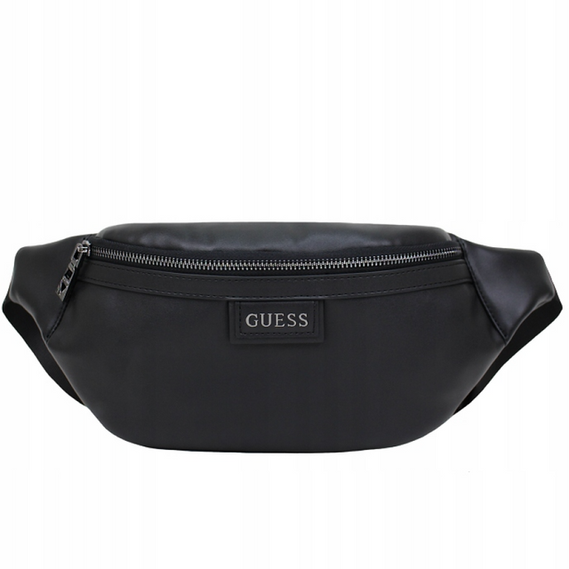 Guess, Kidney, Textile Fanny Pack, Trouse Pouche, Black, 21/30 x 15 x 7.5 cm, For Men - Feel You