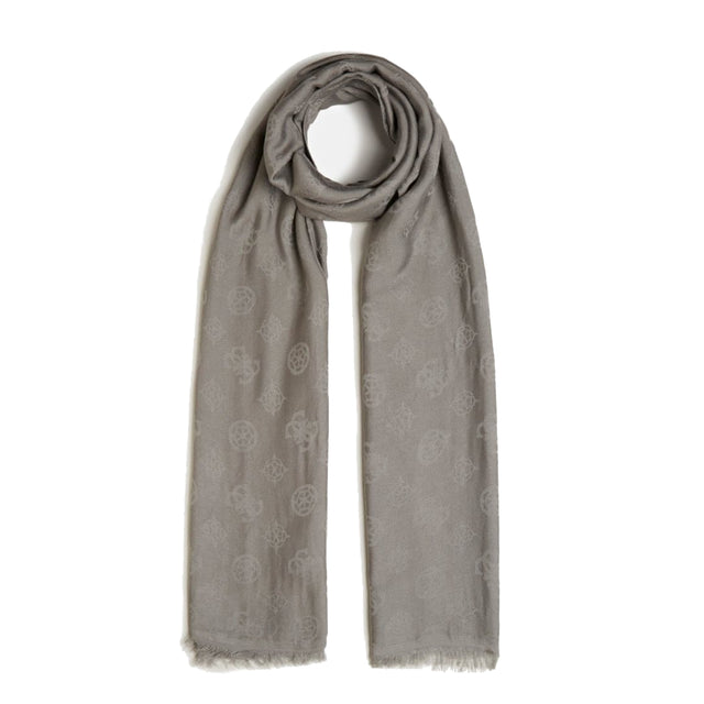Guess, Ninette Jacquard, Textile Scarf, Gray, 8 x 180, For Women - Feel You