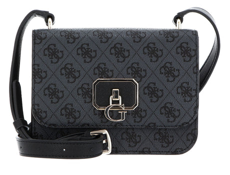 Guess, Noelle, Belt, Magnetic Clip, Textile Crossbody Bag, Black, 14 x18.5 x7 cm, For Women - Feel You