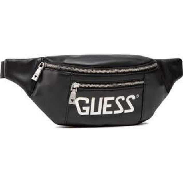 Guess, Salameda, Leather, Textile Fanny Pack, Black, 29,5/39 x 14 x 7 cm, For Men - Feel You