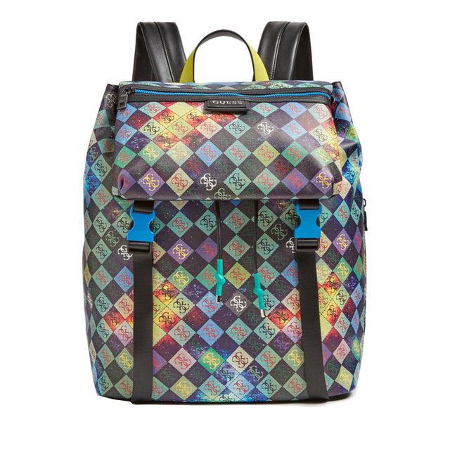 Guess, Salameda, Polyester, Textile Backpack, Black, Laptop Compartiment, HMSLSPP0305, Unisex - Feel You