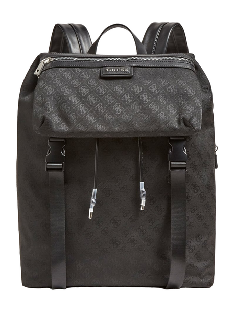 Guess, Salameda, Polyester, Textile Backpack, Black, Laptop Compartiment, Unisex - Feel You