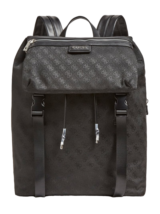 Guess, Salameda, Polyester, Textile Backpack, Black, Laptop Compartiment, Unisex - Feel You
