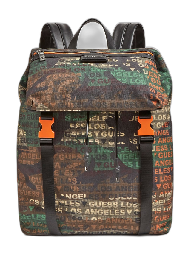 Guess, Salameda, Textile Backpack, Camouflage, Laptop Compartiment, Unisex - Feel You